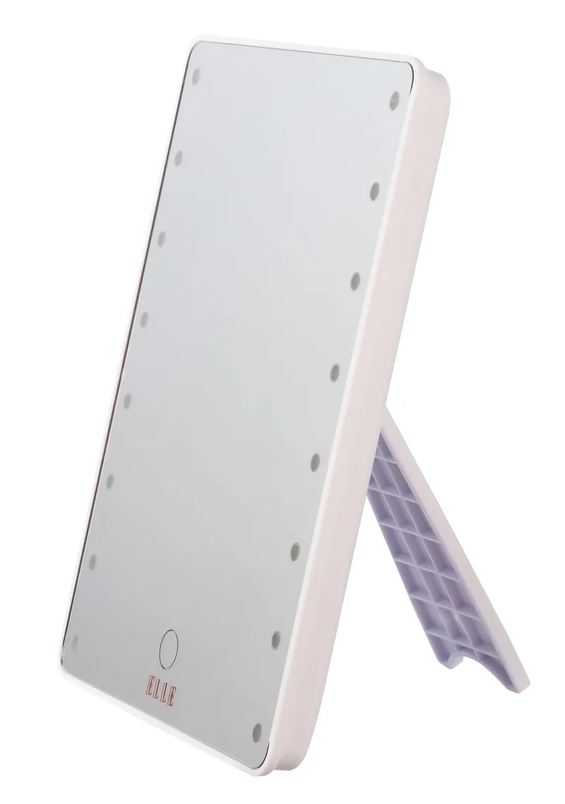 Health Beauty & Fitness Elle Cordless Led Lighted Mirror w/Stand