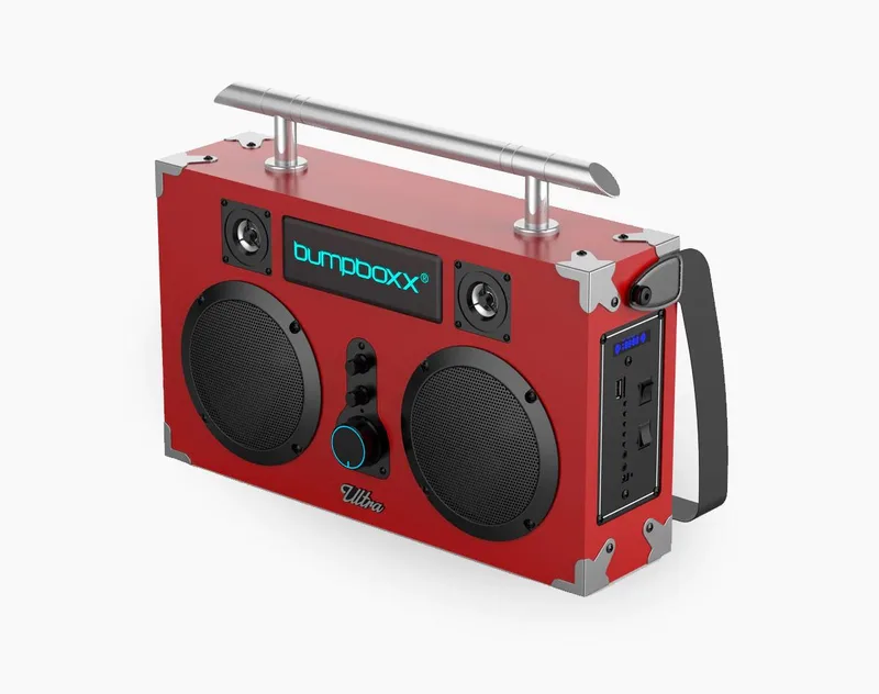 Bumpboxx Bluetooth Boombox Ultra Plus Red