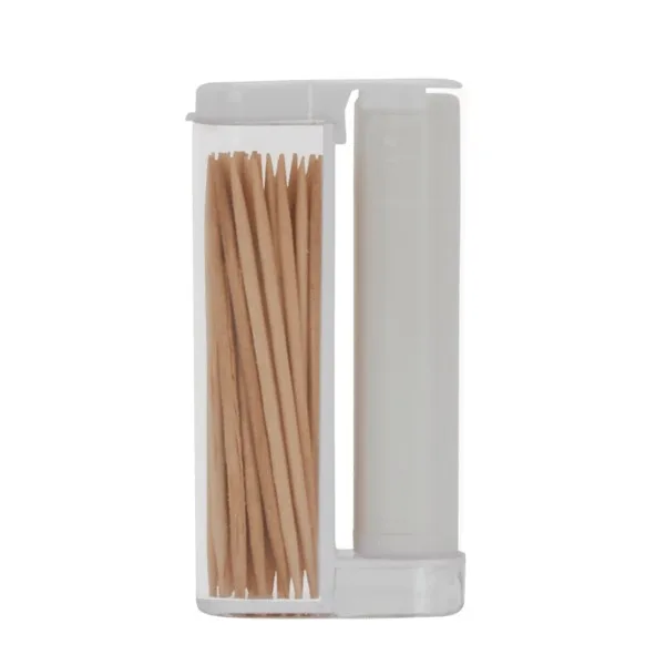 Wooden Toothpicks in a Rectangular Flip-Top Duo w/ Natural Lip Moisturizer view 4