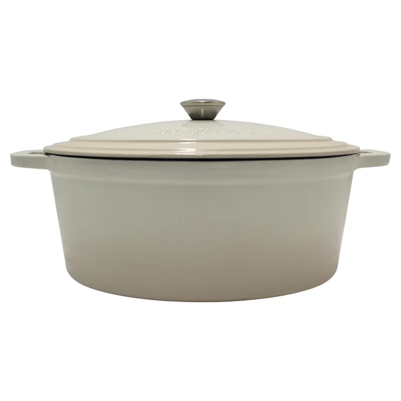 BergHoff® Neo 8Qt Cast Iron Oval Cast Cov Dutch Oven Meringue