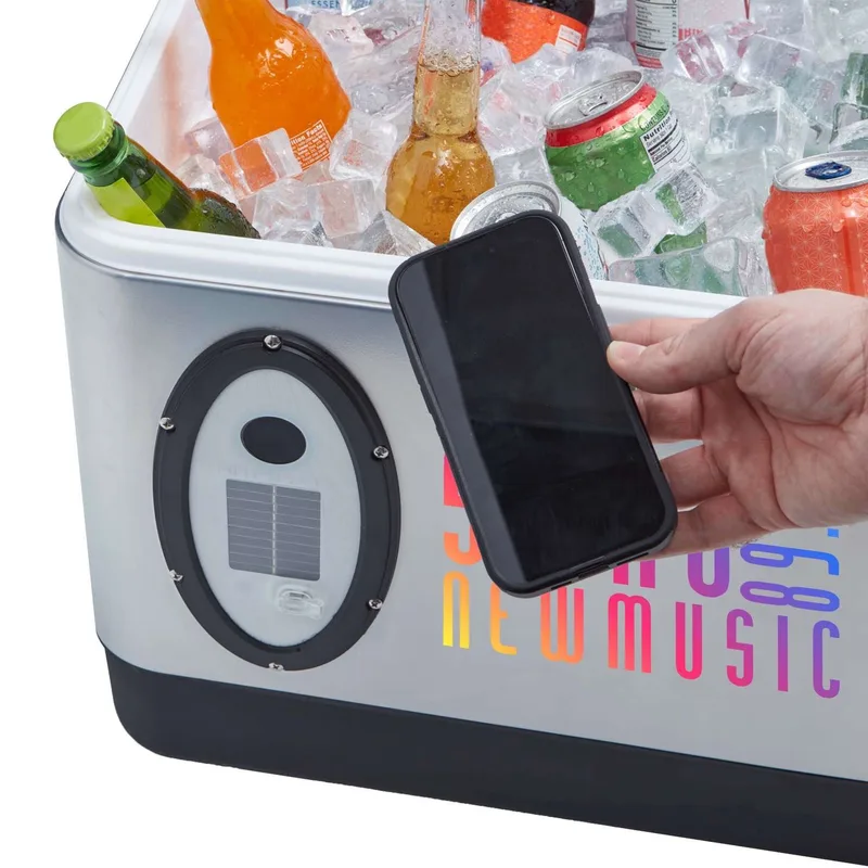 Sasquatch 54QT Bluetooth Music Cooler, Front & Top Imprint view 3