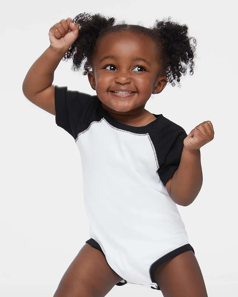 Rabbit Skins Infant Baseball Fine Jersey Bodysuit view 2