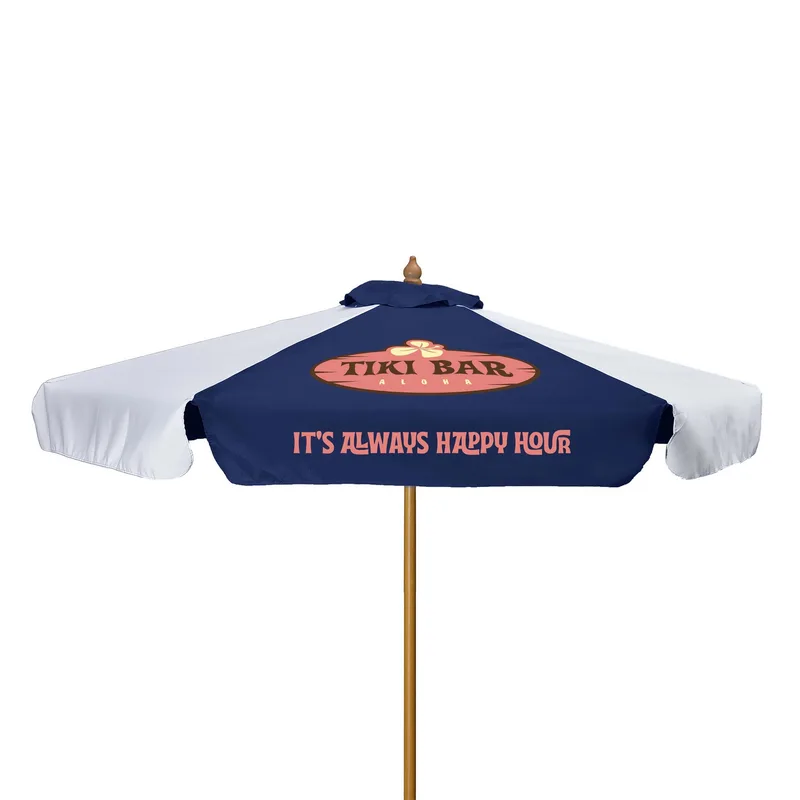 7' Wood Market Umbrella Kit With Valance (2 Imprints) view 5