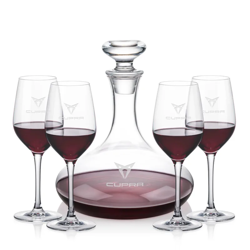Decanter & 4 Wine
