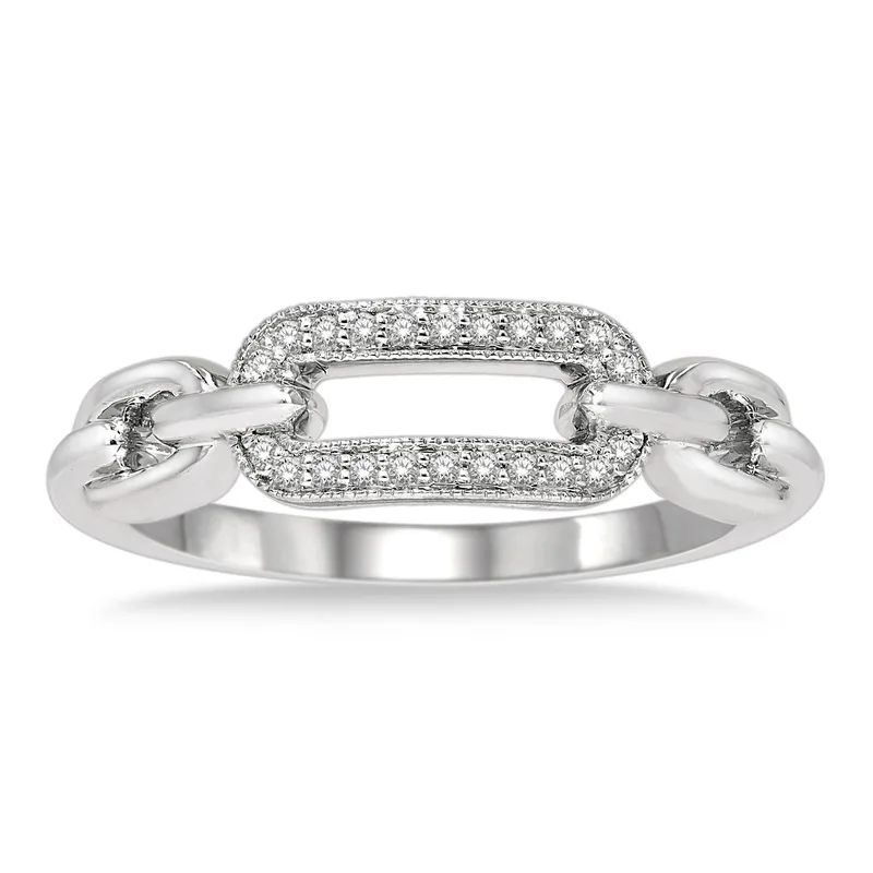 Jilco Inc Diamond Paperclip Ring - Size 7