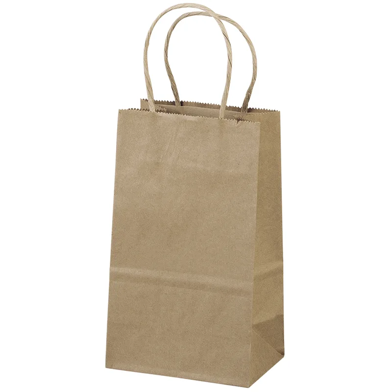 Eco Pup - Kraft-Brown Shopper- Flexo Ink Print (5 1/2" x 3 1/2" x 8") view 2