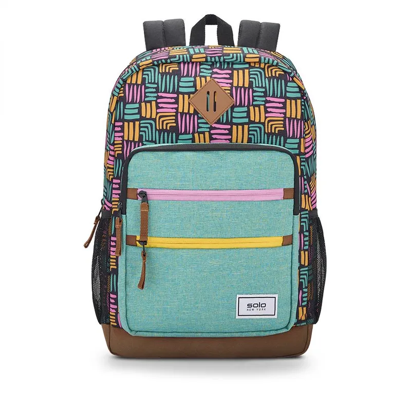 Solo New York Re:Fresh Backpack - Teal Blue/Black/Yellow/Pink