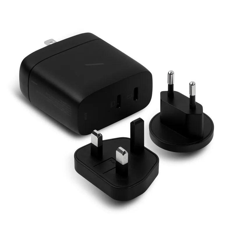 Native Union Fast Gan Pd 67W Charger W/ 2 Usb-C Ports Black