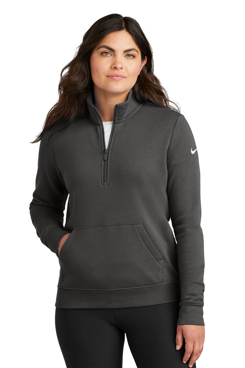 Nike Women's Club Fleece Sleeve Swoosh 1/2-Zip view 7