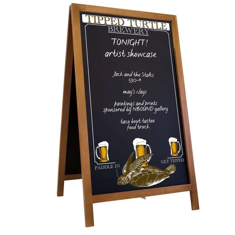 46" Deluxe Wood A-Frame Imprinted Chalkboard Kit view 4