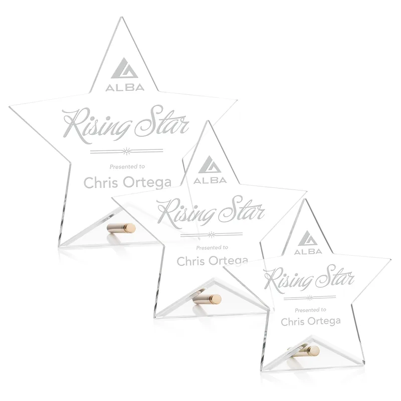 Laser Engraving, Gold, Star