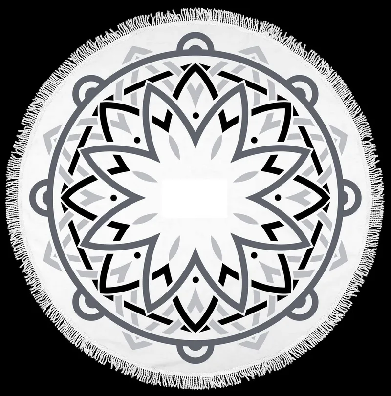 Mandala Fringe 360° Round Beach Towel™ view 3