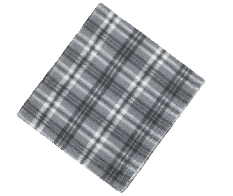 Rollable Plaid Fleece Throw Blanket 50'' x 60'' Unfolded view 2