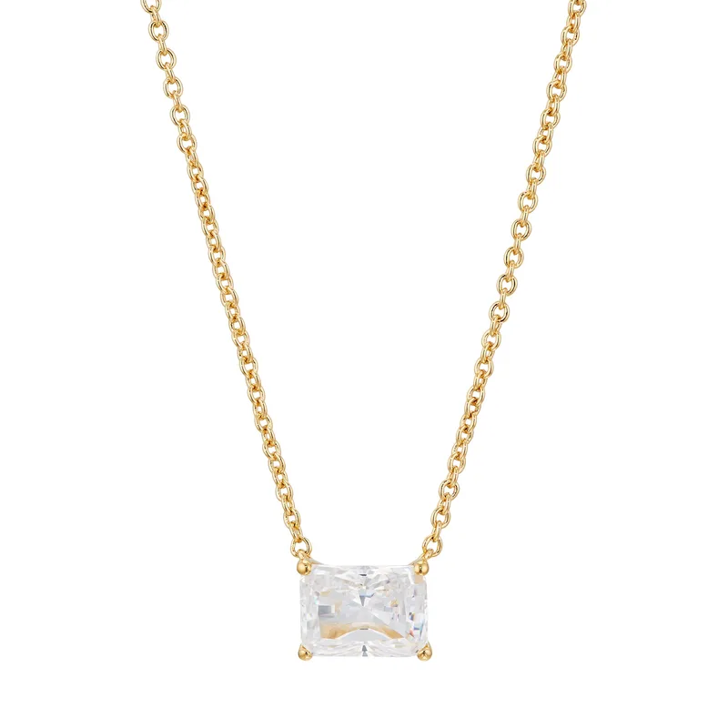Nadri Large Emerald Cut CZ Necklace