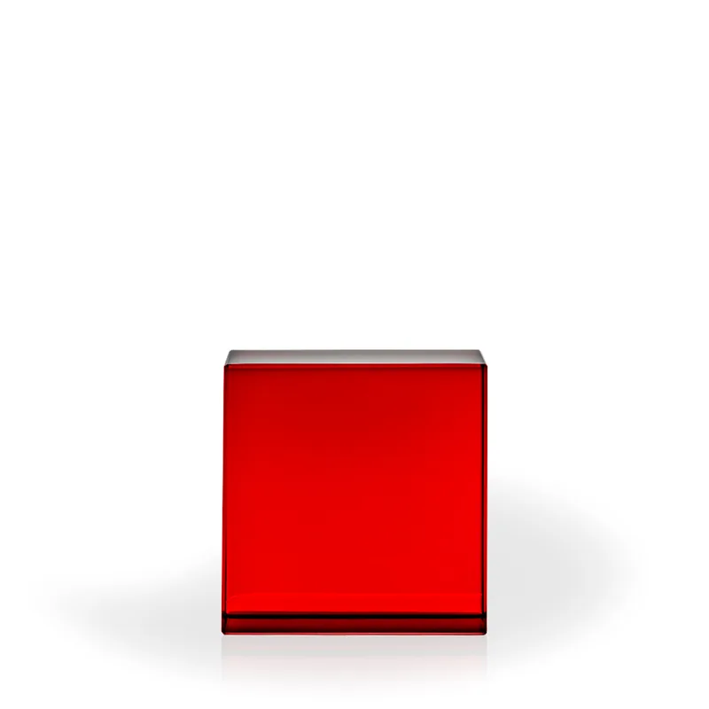 Hudson Red Crystal Paperweight view 2