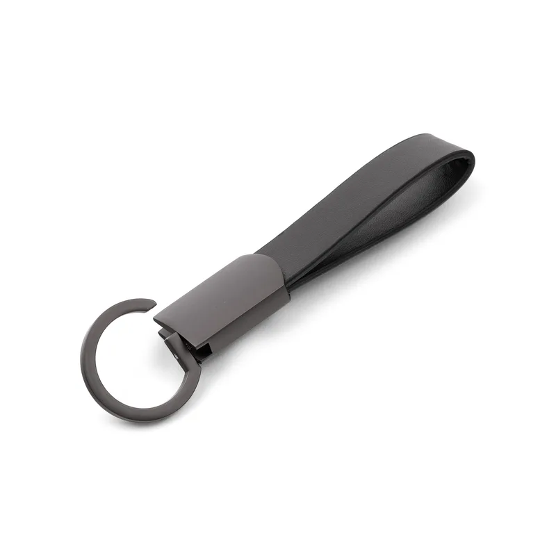 Axis Gunmetal Leather Keyring view 6
