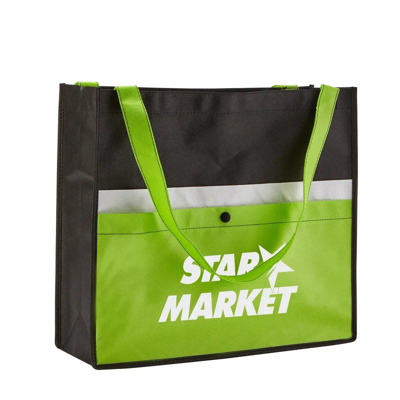 Corridor Non-Woven Snap Pocket Tote Bag view 6