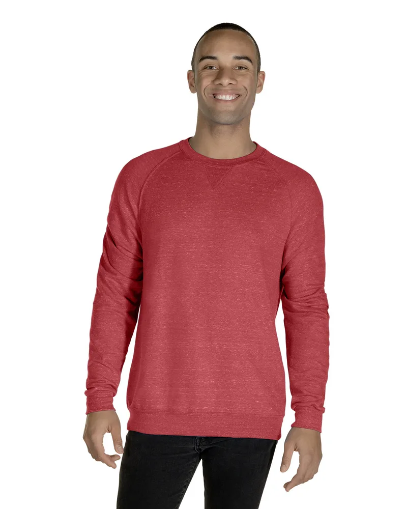 Jerzees Adult Snow Heather French Terry Crewneck Sweatshirt view 6
