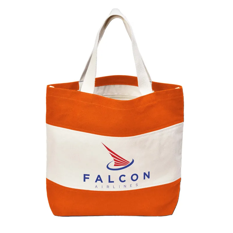Striped Canvas Tote view 4