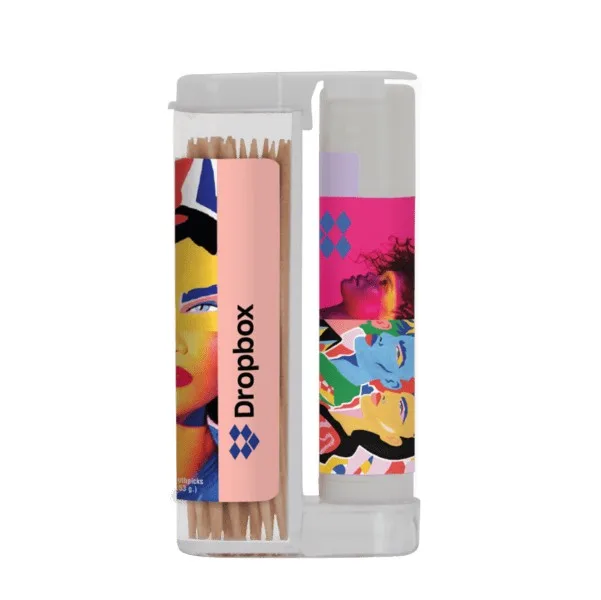 Wooden Toothpicks in a Rectangular Flip-Top Duo w/ SPF 15 Lip Balm view 4
