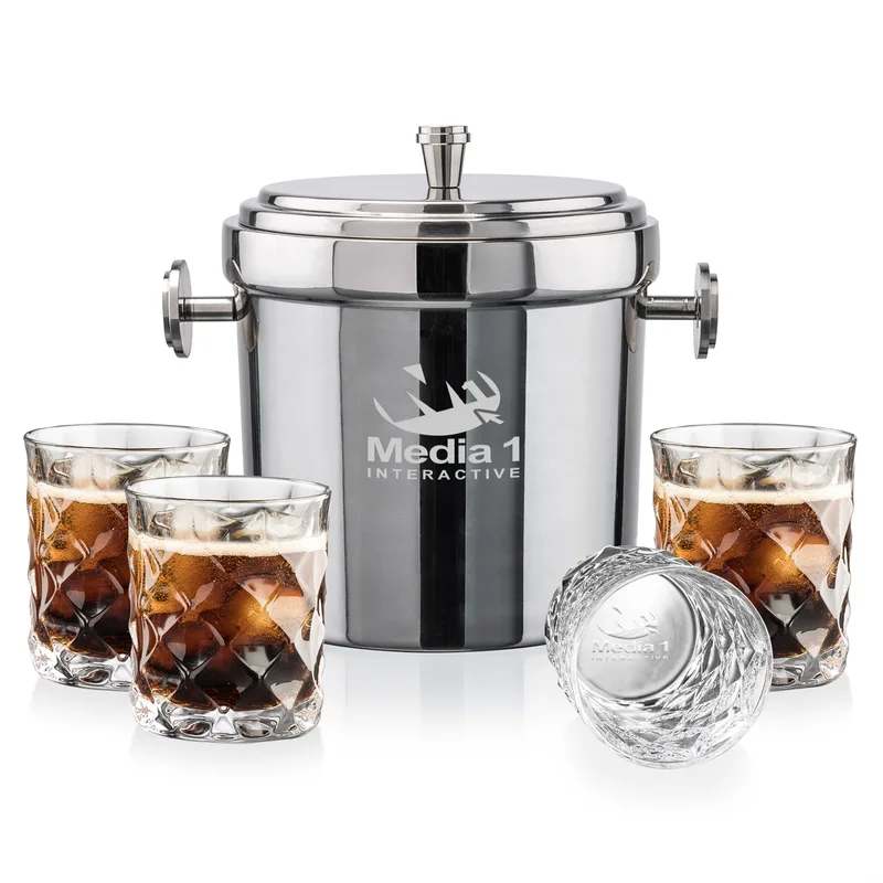 Milano Bucket Set, Laser Engraving, Set of 5