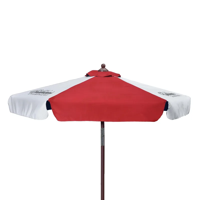 7' Wood Look Tilting Umbrella With Valance (3 Imprints) view 5