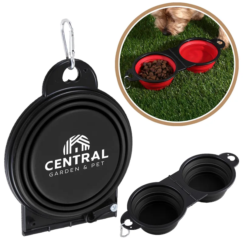 Dual Collapsible Pet Bowl view 3