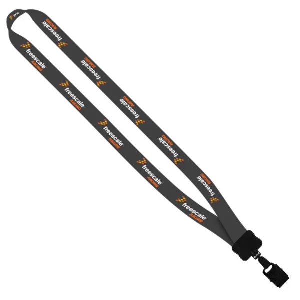 3/4" Dye-Sublimated Stretchy Elastic Lanyard with Plastic Clamshell and Plastic O-Ring view 7