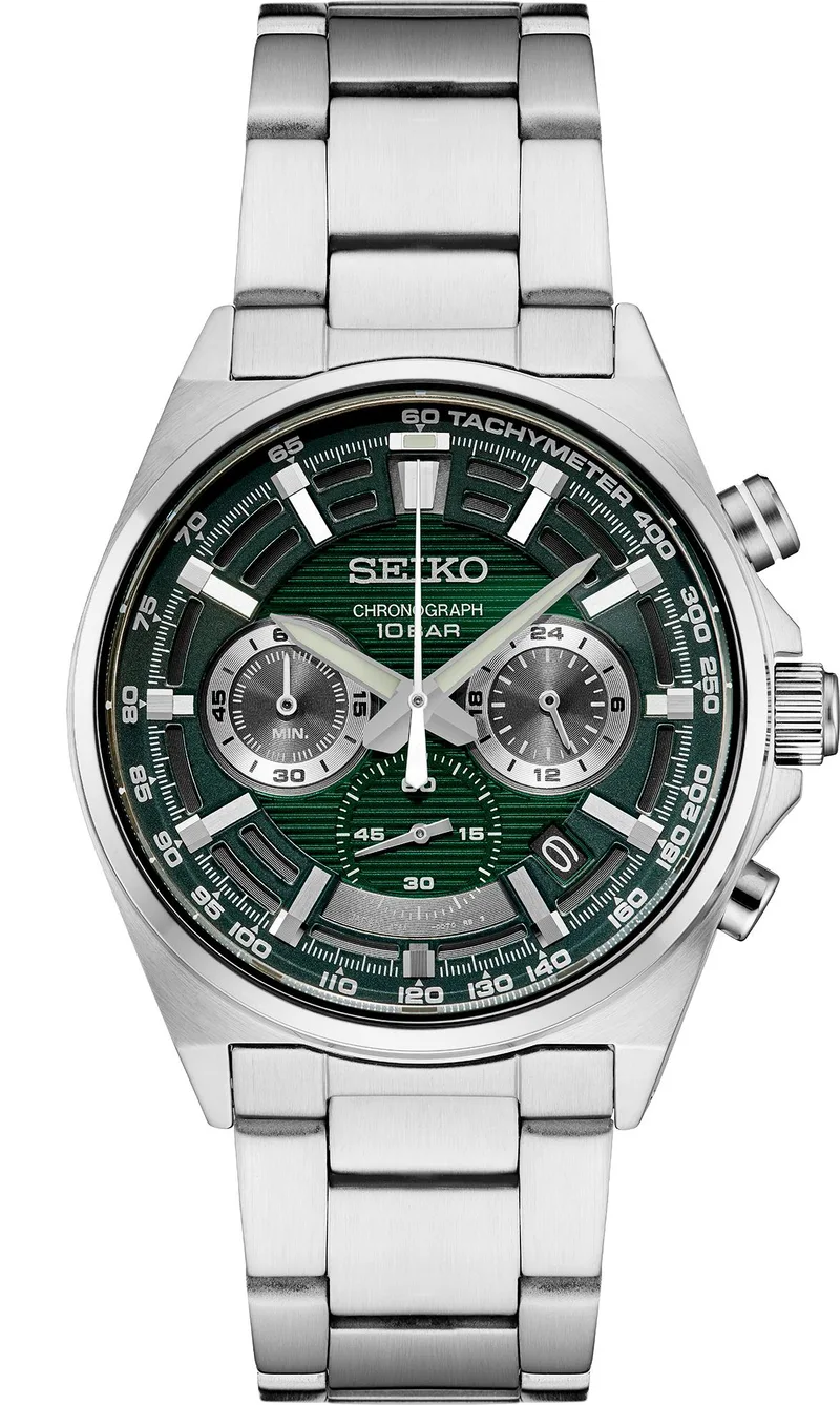 Seiko Watch Chronograph Stainless Steel Bracelet Quartz