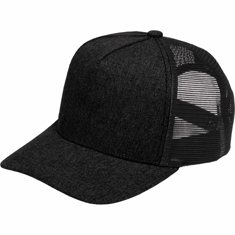 Recycled Cotton Canvas 5 Panel Mesh Back Ballcap view 3