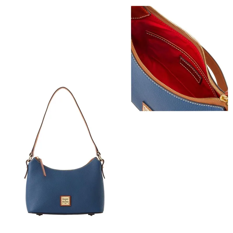 Dooney & Bourke Blue Pebble Grain Baguette