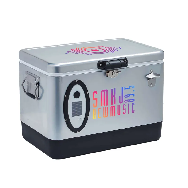 Sasquatch 54QT Bluetooth Music Cooler, Front & Top Imprint