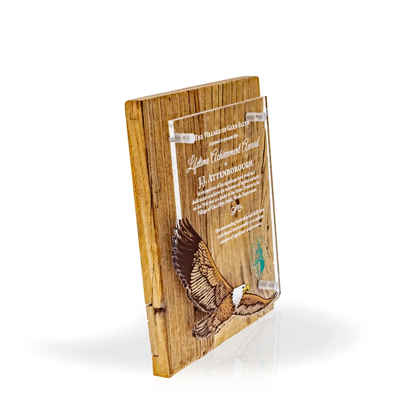 Eagle Rustica Reclaimed Wood Award, 8"x10" view 6