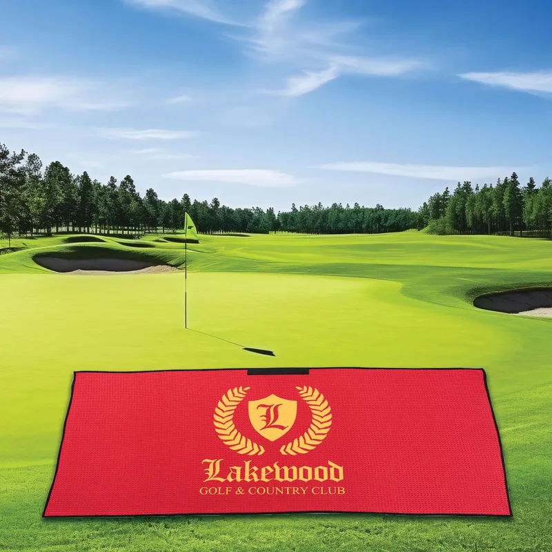 MaxxColor Waffle Golf Towel (17" x 40") view 4