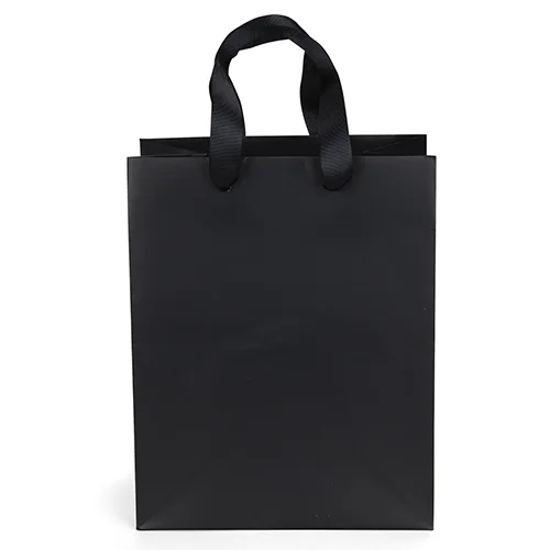 Elizabeth™ - Ribbon Handle Matte Eurotote - Foil Print (7 3/4" x 4 3/4" x 9 3/4") view 2