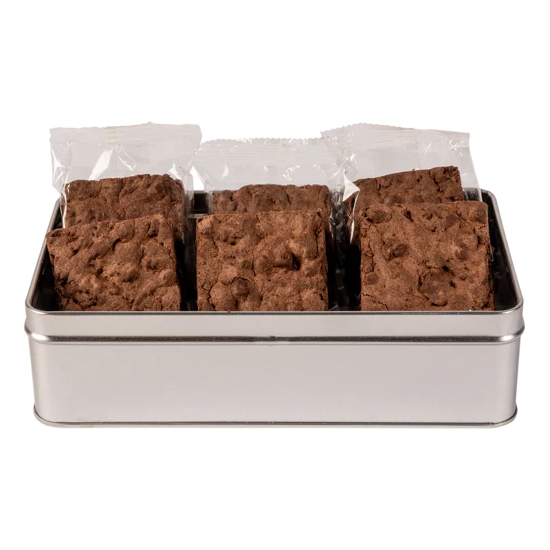 Fresh Beginnings 6 Fudge Brownies in Tin view 2