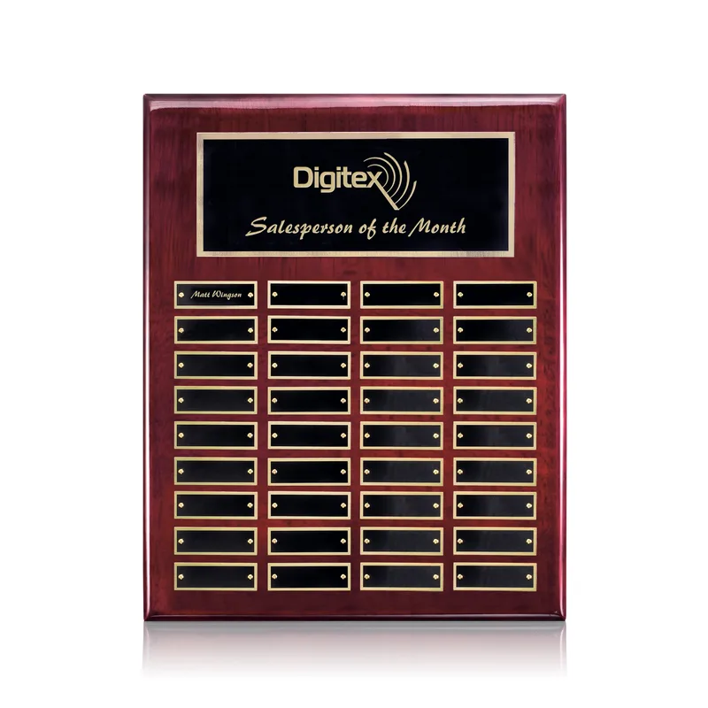 Rosewood, Gold, 36 Plate