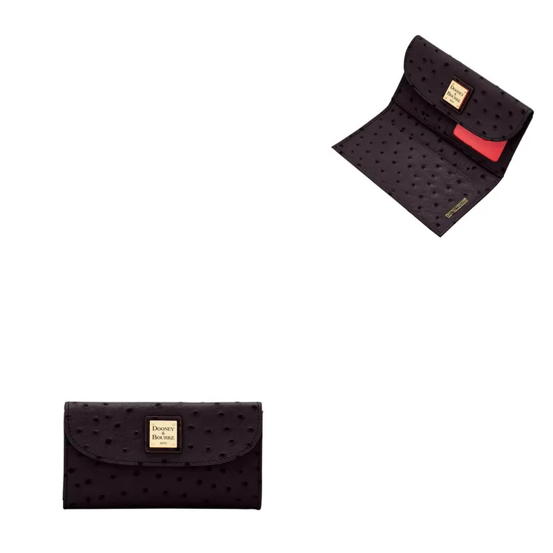 Dooney & Bourke Ostrich Continental Clutch - Black