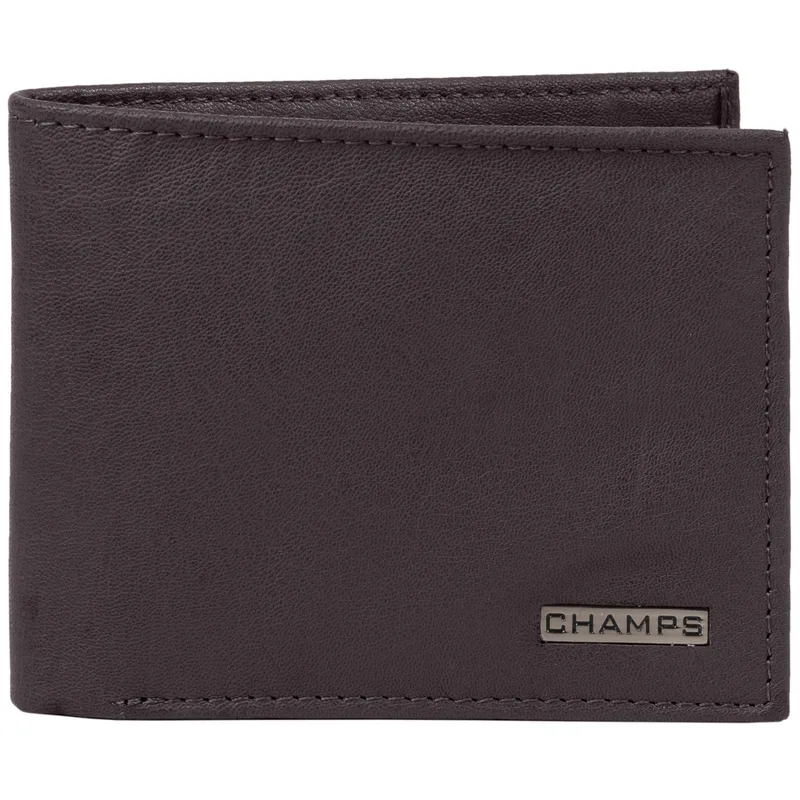 Champs Luggage Black Label Passcase Wallet Size 4.5"X3.5"X - Brown