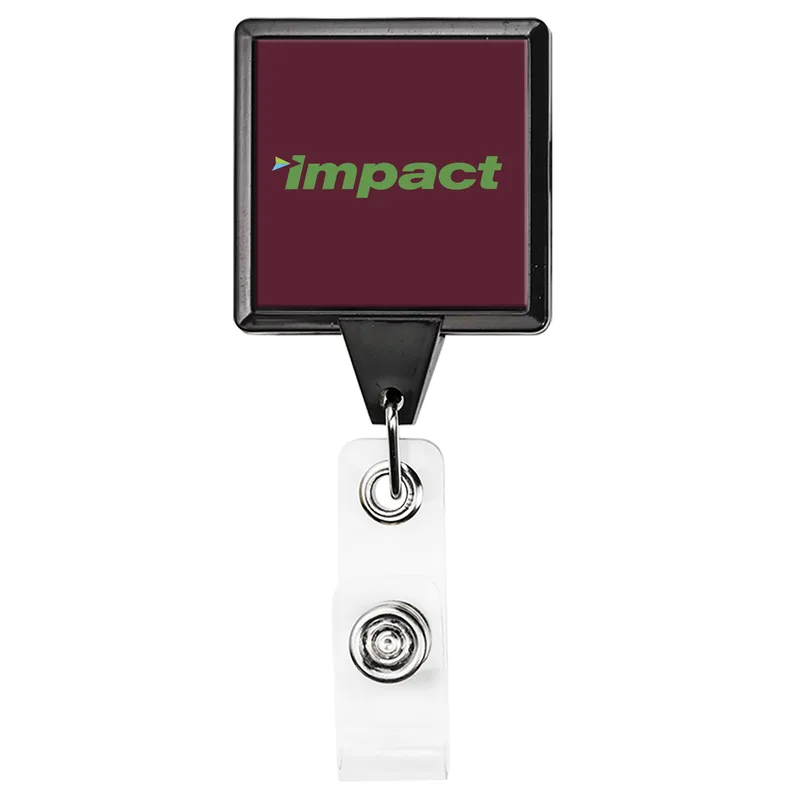 Magnet Back Jumbo Square Retractable Badge Reel view 4
