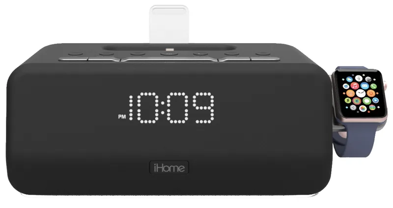 Bluetooth, Dual Alarm, Triple Charging FM Stereo Clock Radio w/ Lightning Dock