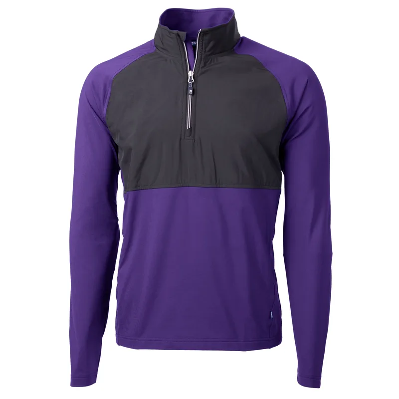 Cutter & Buck Adapt Eco Knit Hybrid Recycled Mens Quarter Zip view 4