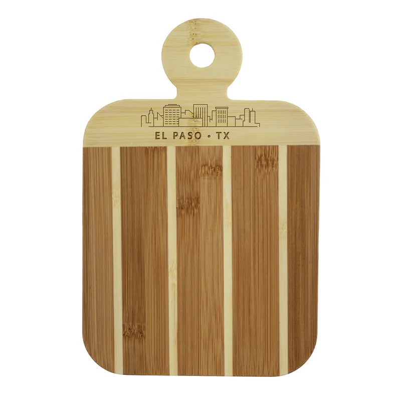 Striped Paddle El Paso City Skyline Board