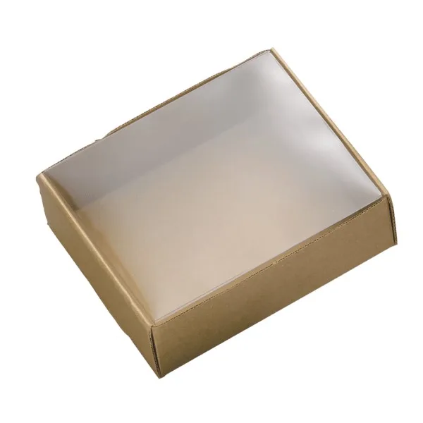 6" x 7" Cardboard Box with Clear Lid view 2