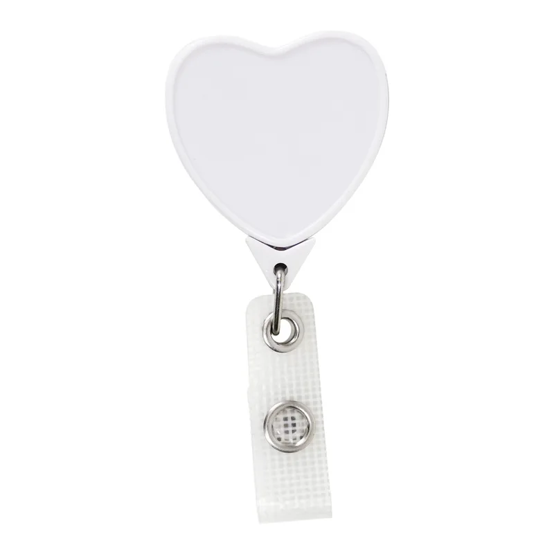Jumbo Anti-Microbial Heart Retractable Badge Reel view 2