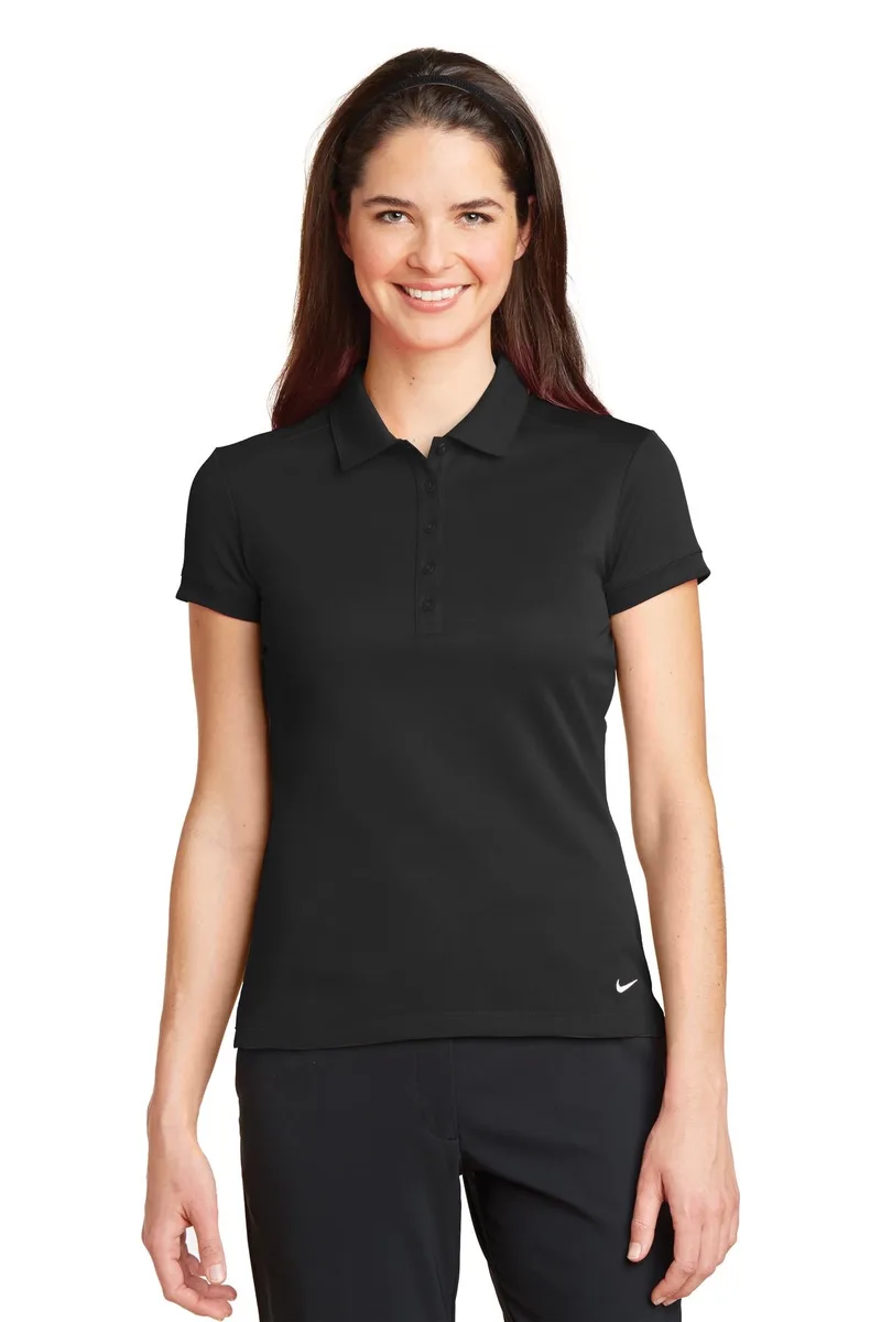 Nike Women's Dri-FIT Solid Icon Pique Modern Fit Polo. view 6