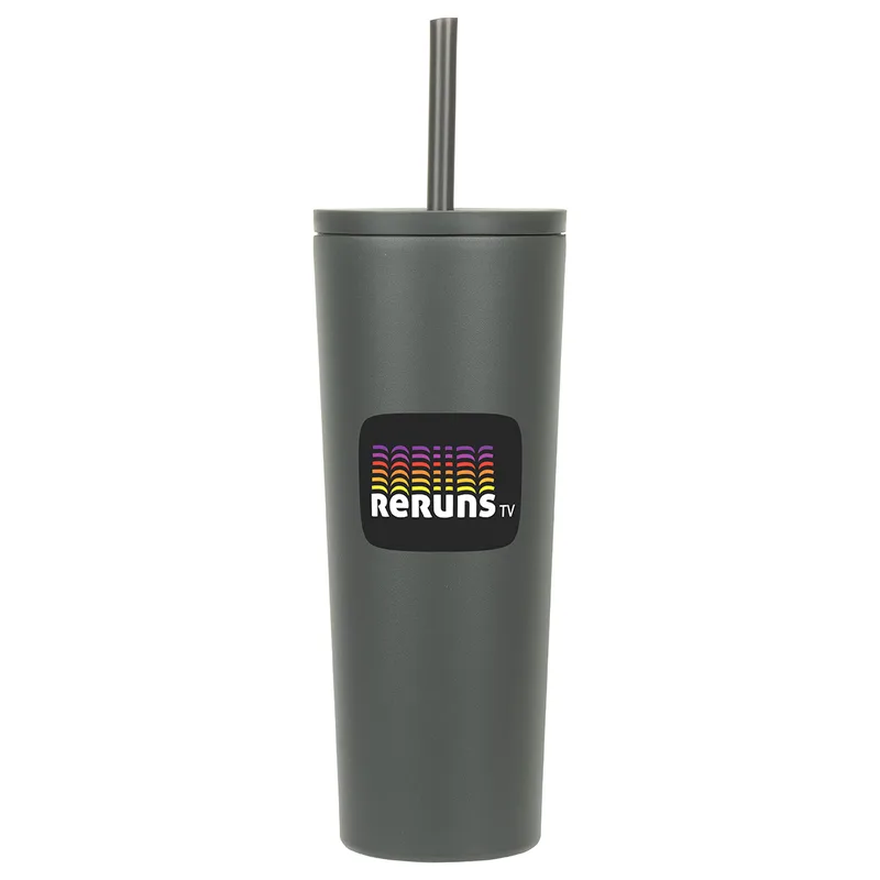 Bradford 24 oz Vacuum Insulated Stainless Steel Tumbler with Straw view 5