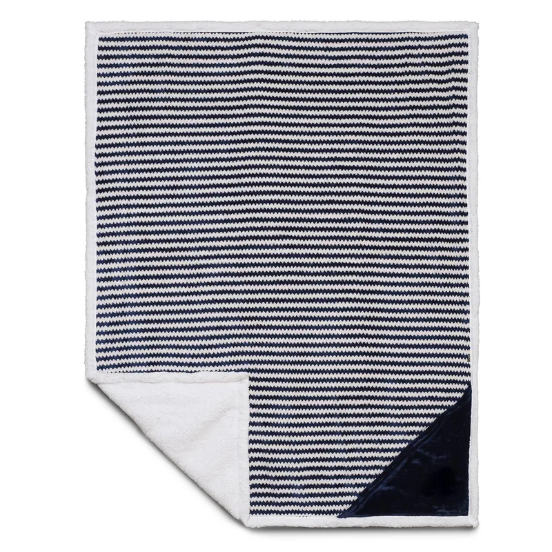 Field & Co.® Chevron Striped Sherpa Blanket view 2