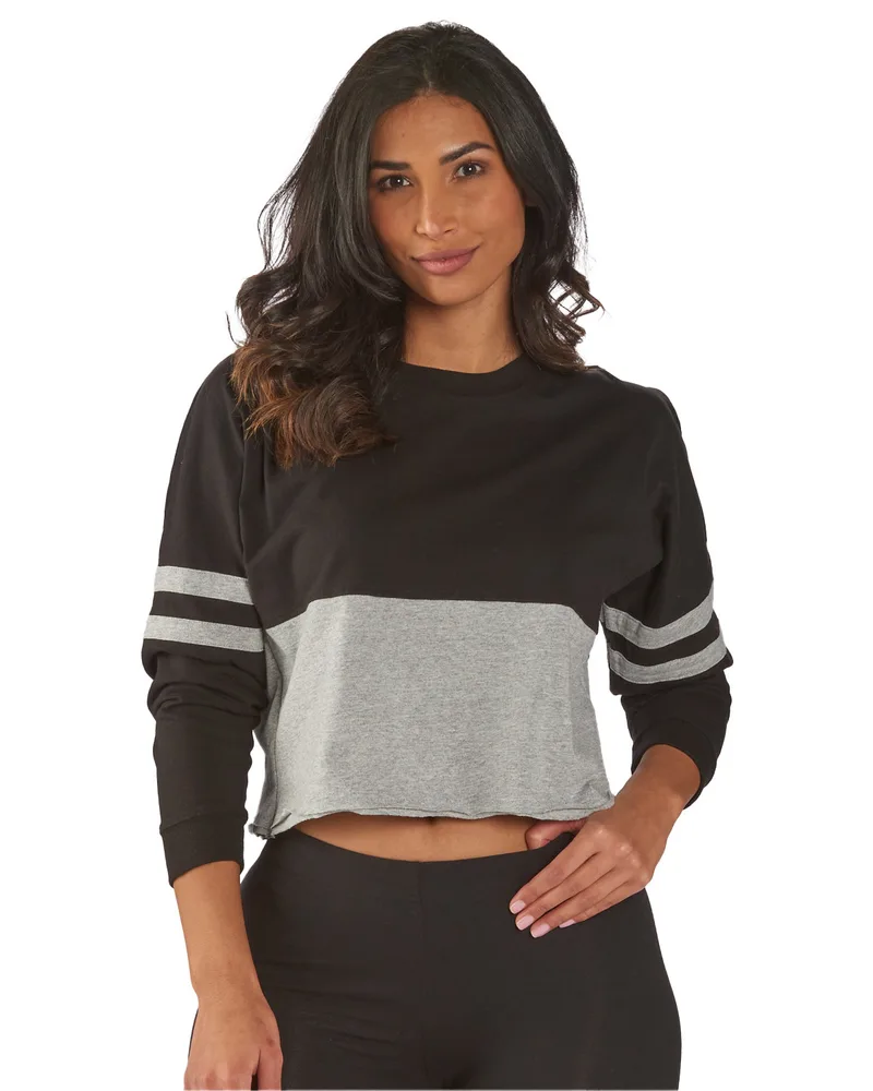 BOXERCRAFT Ladies' Cropped Retro Pom Pom Jersey Fleece view 2