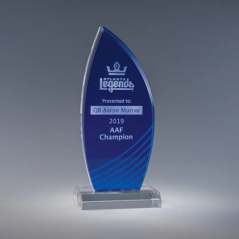 Flamma Blu Acrylic Award - Blue/Clear